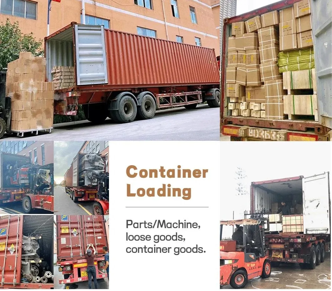 Container loading of textile machine parts for export