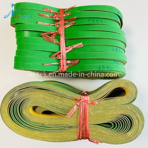 Spinning Chenille Yarn Making Machine Green Yellow 1550 Flat Belt